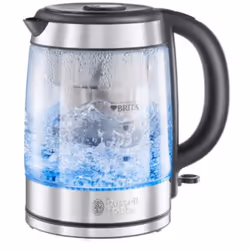 Russell Hobbs Clarity, 1.5 L, 2200 W, Stainless steel, Transparent, Glass, Stainless steel, Water level indicator, Overheat p ...