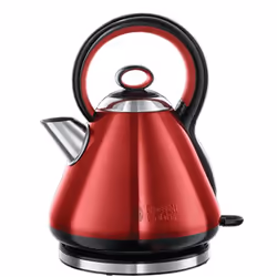 Russell Hobbs Legacy, 1.7 L, 2400 W, Red, Stainless steel, Water level indicator, Cordless