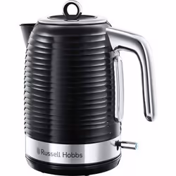 Russell Hobbs Inspire, 1.7 L, 3000 W, Black, Plastic, Water level indicator, Overheat protection