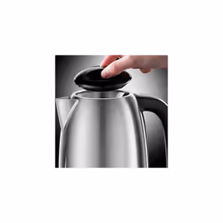 Russell Hobbs Brushed Stainless Steel & Black Electric 1.7L Cordless Kettle with black handle , Pull off lid, Perfect pour spout) 23910 - Additional view 4