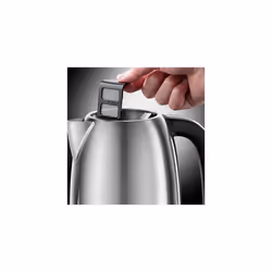 Russell Hobbs Brushed Stainless Steel & Black Electric 1.7L Cordless Kettle with black handle , Pull off lid, Perfect pour spout) 23910 - Additional view 5