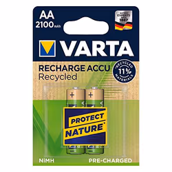 Varta 56816 101 402, Rechargeable battery, AA, Nickel-Metal Hydride (NiMH), 1.2 V, 2 pc(s), 2100 mAh