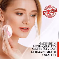TITANIA Powder puff, approx. 5.5 cm, satin back with nylon band, on blister card, 1 pack (1 x 11 g)