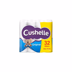 Cushelle Charmin Toilet Rolls 96 Rolls (3 x 32 Packs) Irresistibly Cushiony Soft White Toilet Tissue Ultra-Absorbent and Gent ...