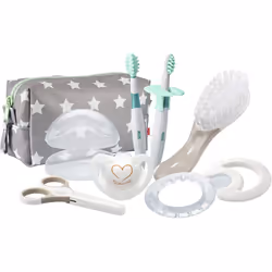 NUK Baby Care Welcome Set including Dummy Set, Hairbrush, Nail Scissors, Teething Set and Toothbrush Set, 7 Pieces - Additional view 2
