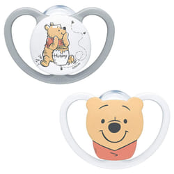 WINNIE THE POOH SPACE SOOTHER SILICONE SIZE 1 0-6M 2 PACK