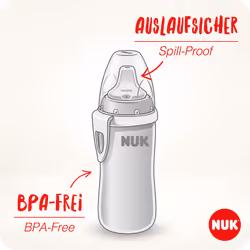 Active Cup Drinking Cup | 12+ Months | Leak-Proof Drinking Spout | Clip & Protective Cap | BPA | 300 ml | Disney Winnie The Pooh | White