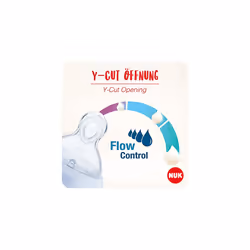 First Choice+ Flow Control Baby Bottle Teats | 6-18 Months | Anti-Colic Valve | BPA | Pack of 2