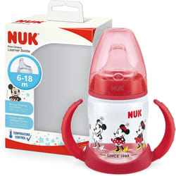 NUK Disney First Choice Learner Cup Sippy Cup | 6-18 Months | Temperature Control | Leak-Proof Silicone Spout | Anti-Colic Vent | BPA-Free | 150ml | M