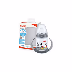 NUK Disney First Choice Learner Cup Sippy Cup | 6-18 Months | Temperature Control | Leak-Proof Silicone Spout | Anti-Colic Ve ...