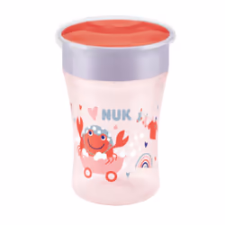 NUK Magic Cup 230ml, Single, 0.23 L, Red, Polypropylene, Cup, Refreshing drinks