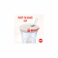 Action Cup Toddler Cup | 12+ Months | Twist Close Soft Drinking Straw | Leak-Proof & Washable | BPA-Free | 230ml | Yellow Cat