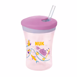 NUK Action Cup 230ml, Single, 0.23 L, Pink, Polypropylene, Cup, Refreshing drinks