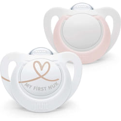 Baby Dummy Silicone Soothers Dummies My First NUK Pink 2-Pack 0-6m