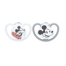 NUK Disney Mickey Mouse Classic baby pacifier Orthodontic Silicone Grey, White