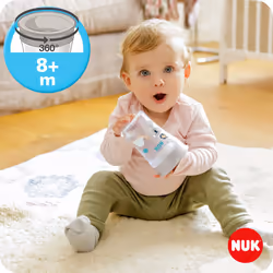 Learn to Drink Set with Trainer Cup Learner Cup (6M+) | Magic Cup 360 Sippy Cup (8M+) & Action Cup Toddler Cup (12M+)