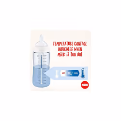NUK First Choice+ Baby Bottle| 0-6 Months | Temperature Control | Anti Colic Vent | 150 ml | BPA-Free | Latex Teat | Safari (Beige)