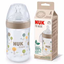 for Nature Baby Bottle | Medium Teat | 260 ml | Breast-Like Ant-Colic Silicone Teat | Temperature Control | Sustainable, BPA- ...