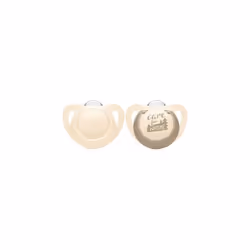 NUK for Nature Baby Dummy | 6-18 Months | Sustainable Silicone Soothers | Made from 100% Natural Raw Materials | Cream | 2 Co ...