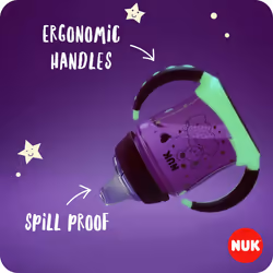 First Choice Sippy Cup Night | 6-18 Months | 150 ml | Glow in the Dark | Handles & Orthodontic Silicone Spout | Leak-Proof | Anti-Colic | BPA-Free |