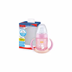 NUK First Choice Sippy Cup Night | 6-18 Months | 150 ml | Glow in The Dark | Handles & Orthodontic Silicone Spout | Leak-Proo ...