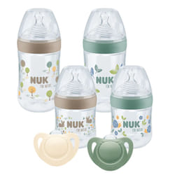 NUK Nature Perfect feeding bottle 150 ml Beige, Brown, Green, Transparent 260 ml Polypropylene (PP)
