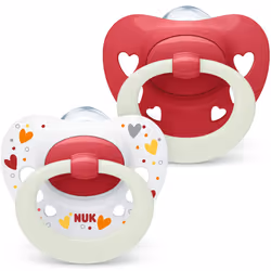 Signature Night Baby Dummy | 6-18 Months | Soothes 95% of Babies | Heart-Shaped BPA-Free Silicone Soothers | Glow-in-The-Dark ...