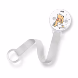 Disney Winnie The Pooh Dummy Band & Clip | for All Soothers with and Without Ring | Resilient and Shatter-Proof | 1 Count