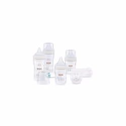 Perfect Match Perfect Start Baby Bottles Set | 0-6+ Months | Adapts to Baby's Palate | 4 x Anti Colic Baby Bottles, Dummy, Bo ...