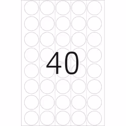HERMA Seal labels Ø 19 mm round transparent extra strong adhesion film matt 640 pcs.