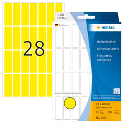 HERMA Multi-purpose labels 13x40 mm yellow paper matt hand inscription 896 pcs.
