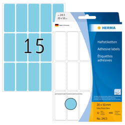 HERMA Multi-purpose labels 20x50 mm blue paper matt hand inscription 480 pcs.