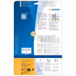 HERMA Rating plate labels A4 45.7x21.2 mm silver extra strong adhesion film matt 1200 pcs.