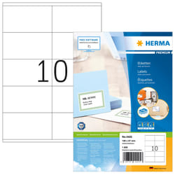 HERMA Labels Premium A4 105x57 mm white paper matt 1000 pcs.
