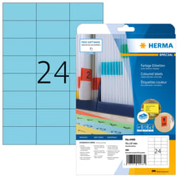 HERMA Coloured Labels A4 70x37 mm blue paper matt 480 pcs.