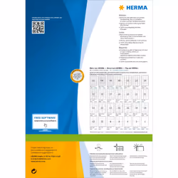 HERMA Labels Premium A4 105x48 mm white paper matt 2400 pcs.