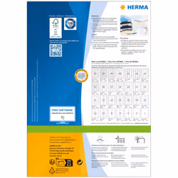 HERMA Address labels Premium A4 99.1x93.1 mm white paper matt 600 pcs.