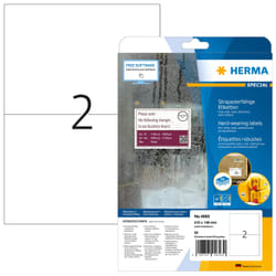 HERMA Labels hard-wearing A4 210x148 mm white strong adhesion film matt weatherproof 50 pcs.