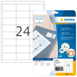 HERMA Inkjet labels A4 66x33.8 mm white paper matt 600 pcs.