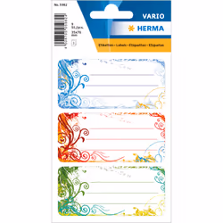HERMA 5982, Multicolour, Rectangle, Permanent, Paper, 3 pc(s), 3 sheets