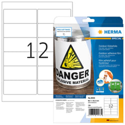 HERMA Labels A4 outdoor film 99.1x42.3 mm white extra strong adhesion film matt weatherproof 120 pcs.