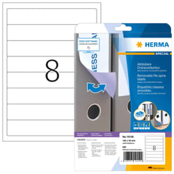 HERMA Removable file labels A4 192x34 mm white Movables/removable paper matt opaque 200 pcs.