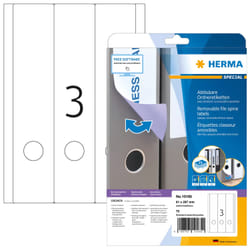 HERMA Removable file labels A4 61x297 mm white Movables/removable paper matt opaque 75 pcs.