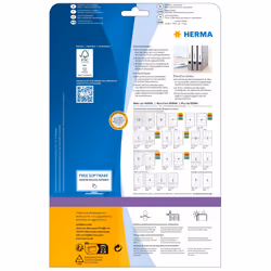 HERMA Removable file labels A4 61x297 mm white Movables/removable paper matt opaque 75 pcs.
