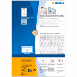 HERMA Repositionable address labels A4 99.1x67.7 mm white Movables paper matt 800 pcs.