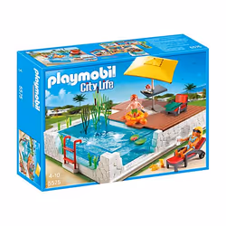 Playmobil City Life Swimming Pool with Terrace, Building set, 4 yr(s)