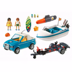 Playmobil Summer Fun Surfer Pickup with Speedboat