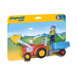 Playmobil 1.2.3 Tractor with Trailer, Action/Adventure, 1.5 yr(s), Multicolour, Plastic