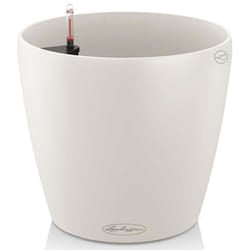 LECHUZA Planter Classico Color 28 ALL-IN-ONE White High Gloss Plant Pot 13190