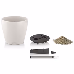 LECHUZA Planter Classico Color 28 ALL-IN-ONE White High Gloss Plant Pot 13190 - Additional view 6